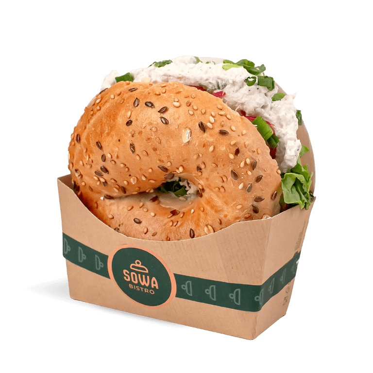 Bajgiel z twarożkiem