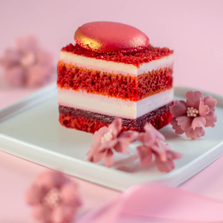 Тістечко червоний оксамит в шматочках - Тістечка на штуки - Тістечка - Zdjęcie 1