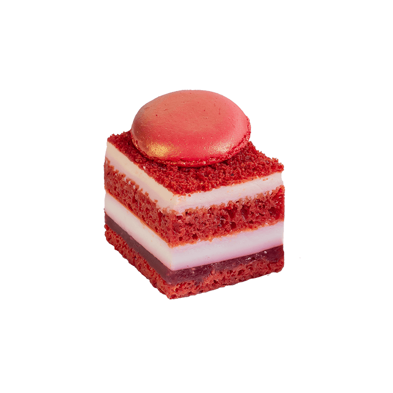 Тістечко червоний оксамит в шматочках