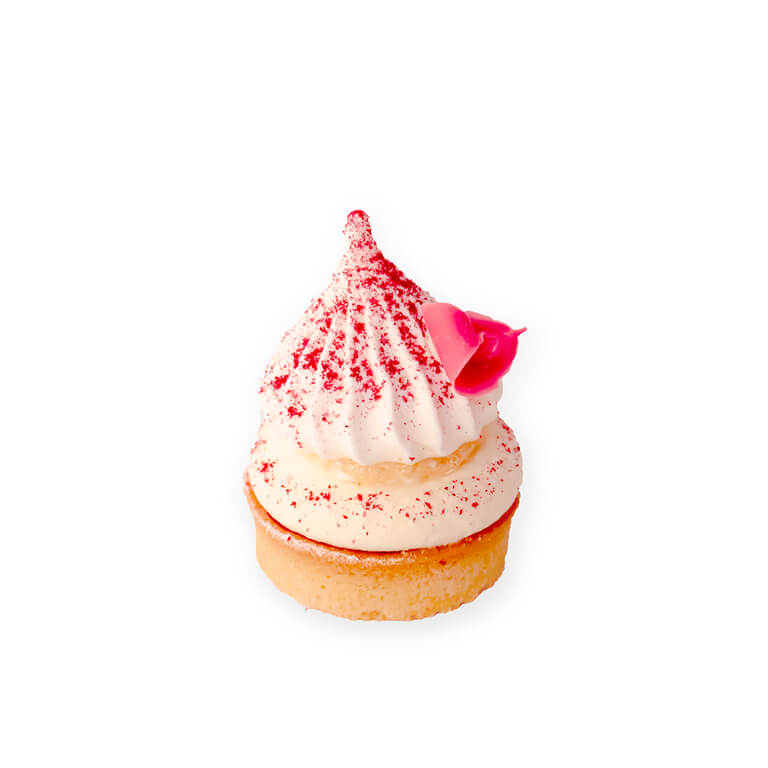Mini tarta malinowa z bezą