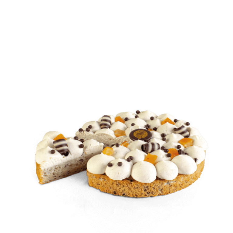 Tort Migdałowy z kremem cynamonowym