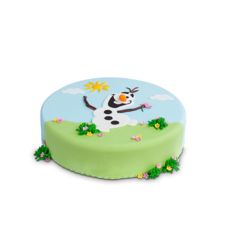 Flat Snowman Cake