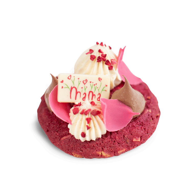 Ciastko Red Velvet z dekoracją