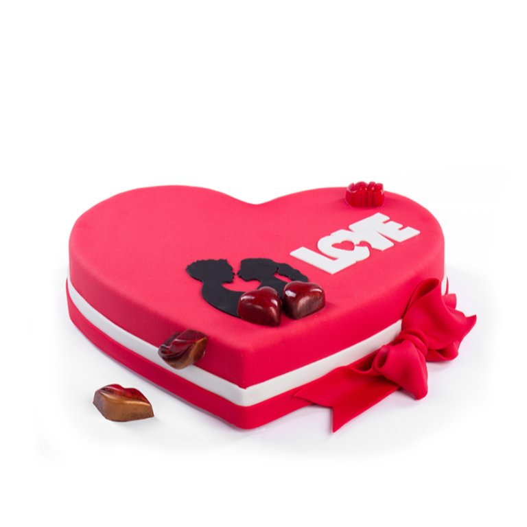 Red Heart Cake - Extra-decorative cakes - Cakes
