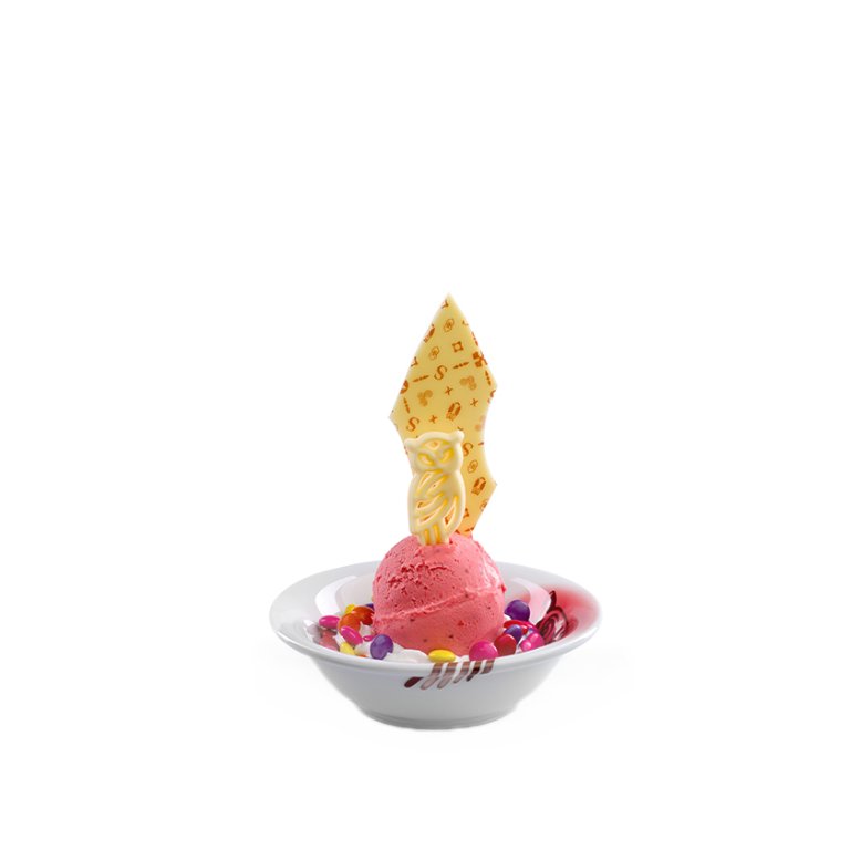 Children's delicacy ice-cream dessert - In a sundae glass - Ice cream