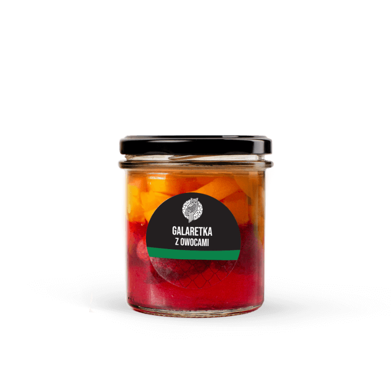 Jelly with fruit - Desserts in a jar - Breakfast offer