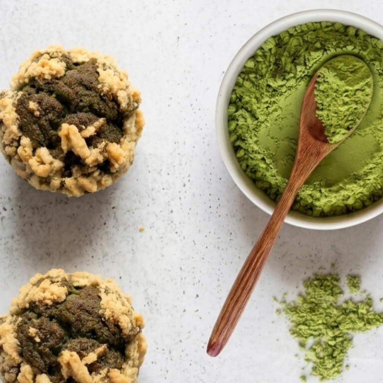 Muffinka porzeczkowa z matchą  - Ciastka sztukowe - Ciastka - Zdjęcie 2
