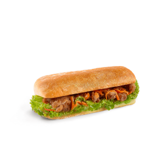 Ciabatta wypełniona soczystym kurczakiem w aromatycznym sosie teriyaki oraz świeżymi warzywami. Smaczna i egzotyczna propozycja na szybki posiłek.