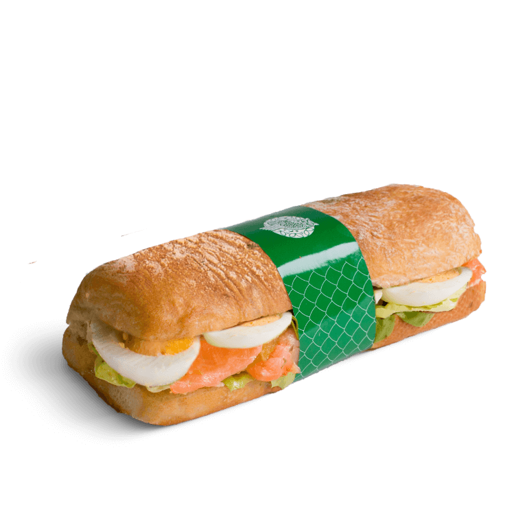 Ciabatta  z łososiem wędzonym - Ciabatty - Sowa lunchowa