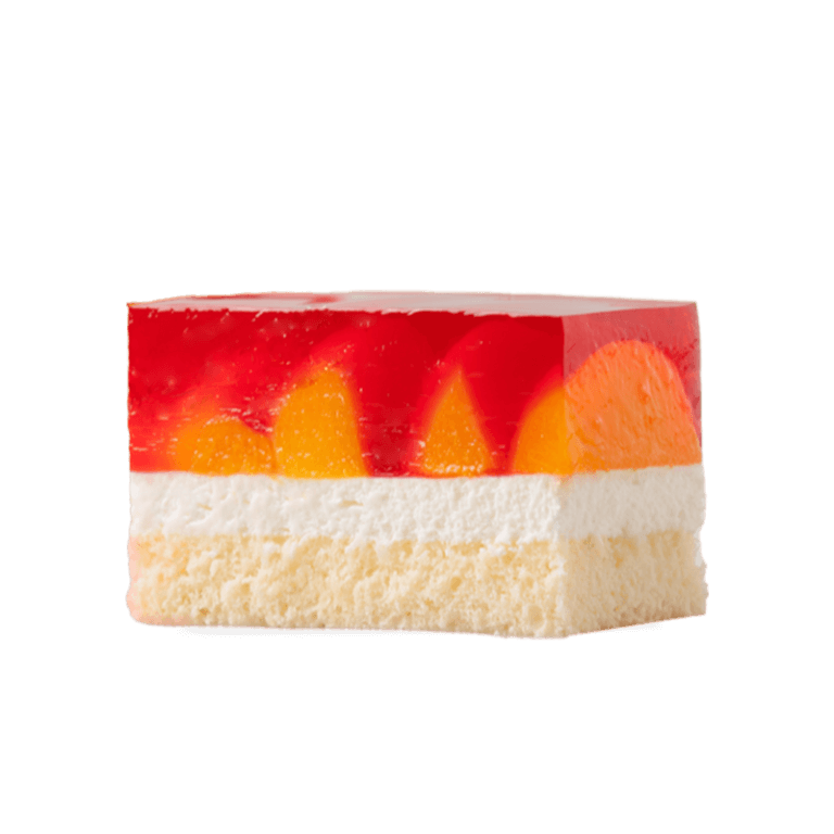 Peach dessert cake - Dessert cubes - Dessert cakes