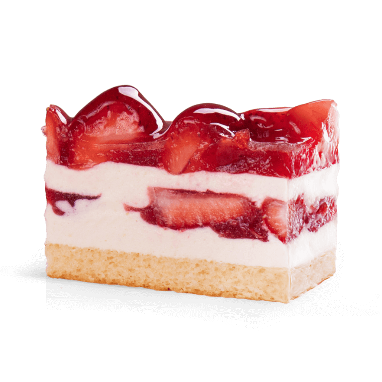 No-bake cheesecake with strawberries - Dessert cubes - Dessert cakes