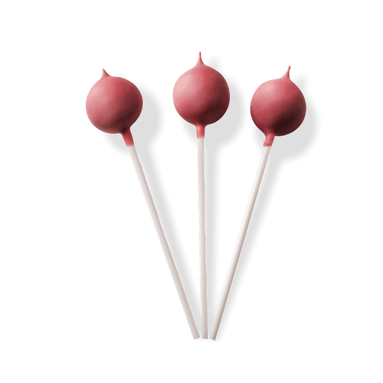 Strawberry lollipop