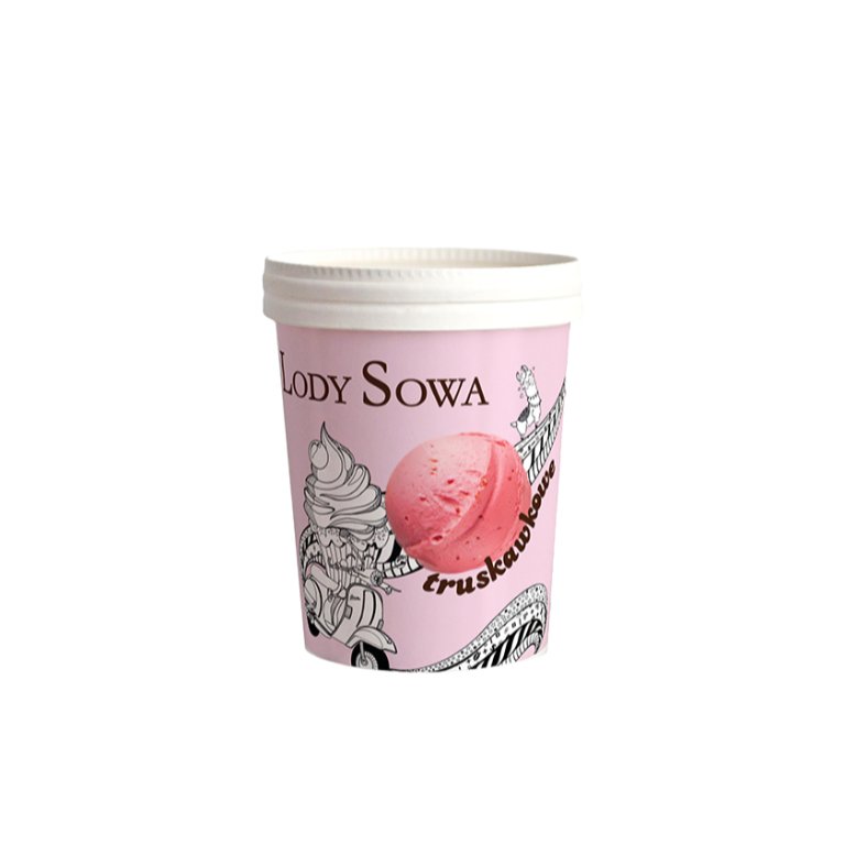 Strawberry ice cream - Ice cream in a tub  - Ice cream