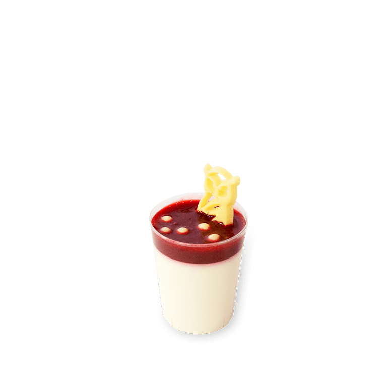 Mini panna cotta dessert