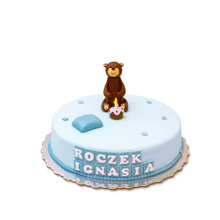 First Birthday Brown Bear Cake - Extra-decorative cakes - Cakes