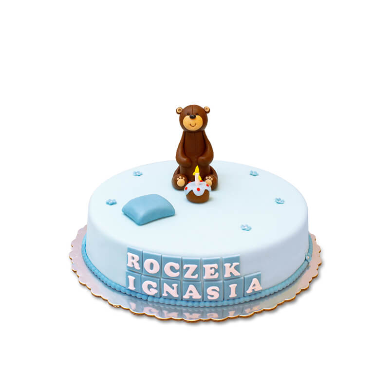 First Birthday Brown Bear Cake