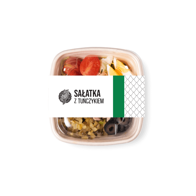 Sałatka z tuńczykiem - Mini sałatki - Sowa lunchowa