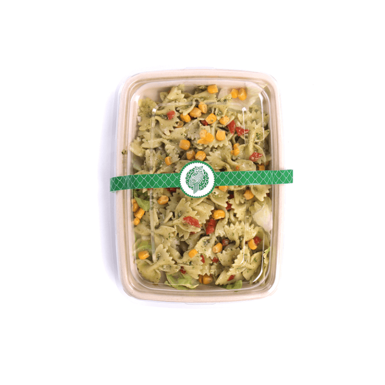 Sałatka z makaronem i pesto - Sałatki - Sowa lunchowa