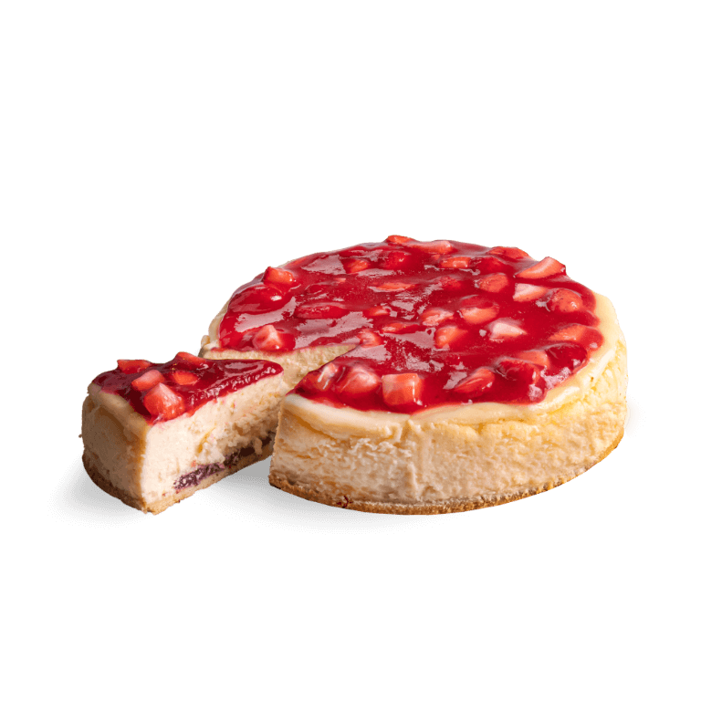 Cheesecake with strawberries