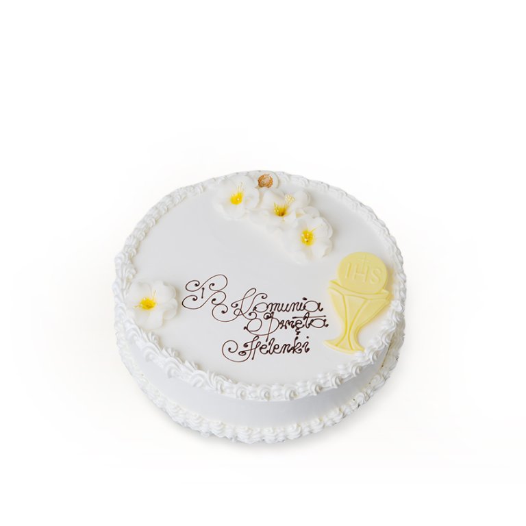 Decorative round classic cake - Communion cakes - Cakes