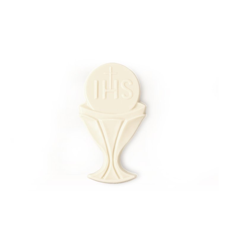 White chocolate decoration of the host