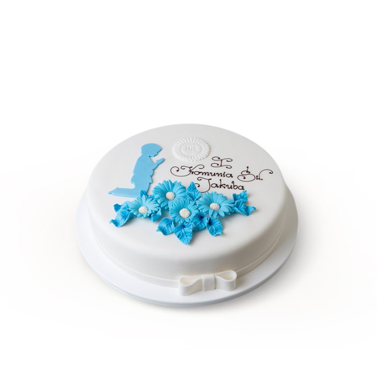 Premium round cake with a figure - Communion cakes - Cakes